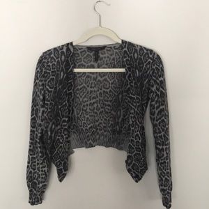 Leopard print cardigan